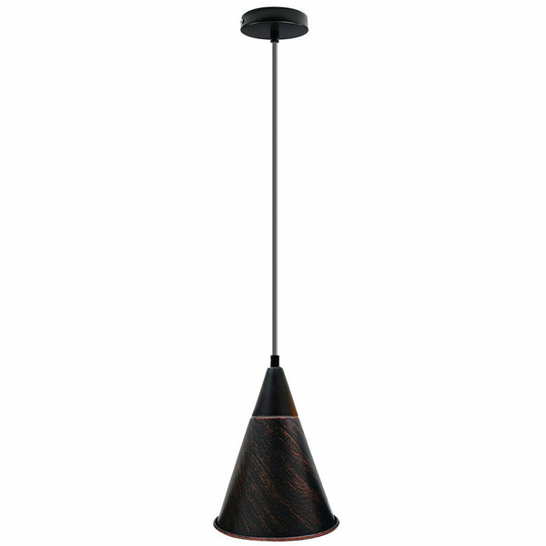 Industriële vintage stijl plafondlamp armatuur ~5715 – Rustiek Rood / Nee
