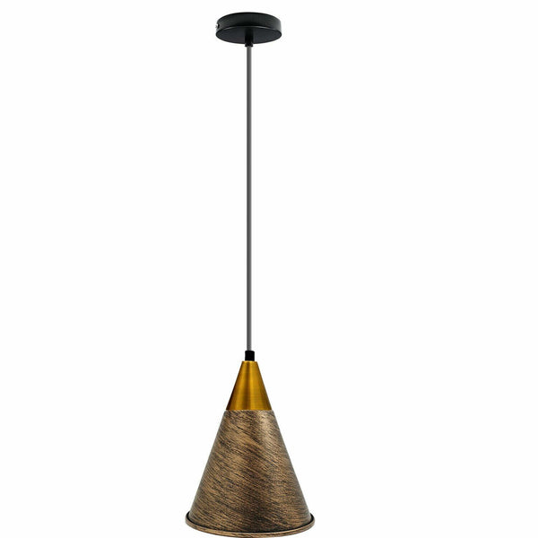 Industriële vintage stijl plafondlamp armatuur ~5715 – Geborsteld koper / Nee