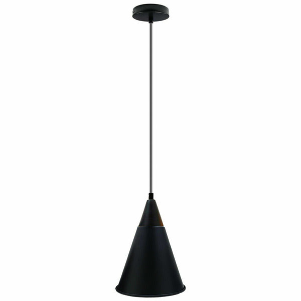Industriële vintage stijl plafondlamp armatuur ~5715 – Zwart / Nee