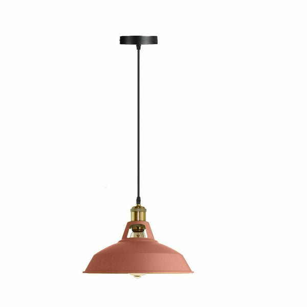 Metalen plafond hanglamp LED moderne lampenkap hanglamp ~5870 – Roze / Nee
