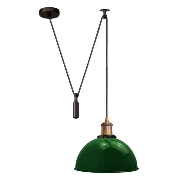 Rise and Fall Pendant Light pulley E27 ~6284 – Green / Yes