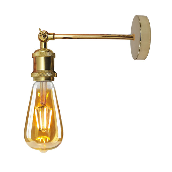 Retro metalen wandlamp | Moderne industriële wandlamparmaturen~5770 – Frans goud / Ja