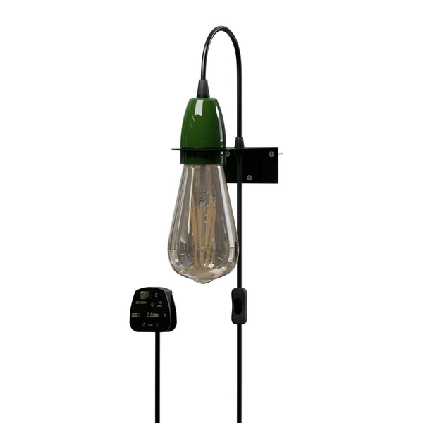 2M PVC Flexkabel Kit Plug-n Hanglamp, E27 VK~ 5696 – Groente / Nee