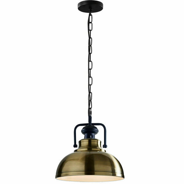 E27 Metal Chain Hanging Light ~6256 – Green Brass / Yes