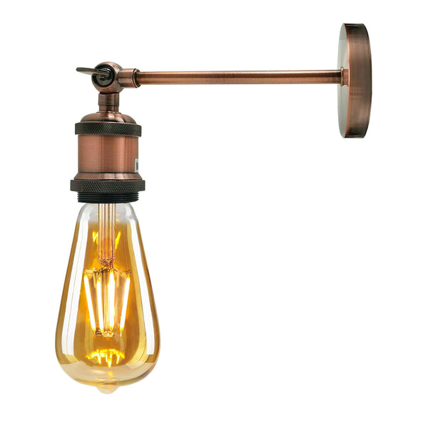 Retro metalen wandlamp | Moderne industriële wandlamparmaturen~5770 – Koper / Ja