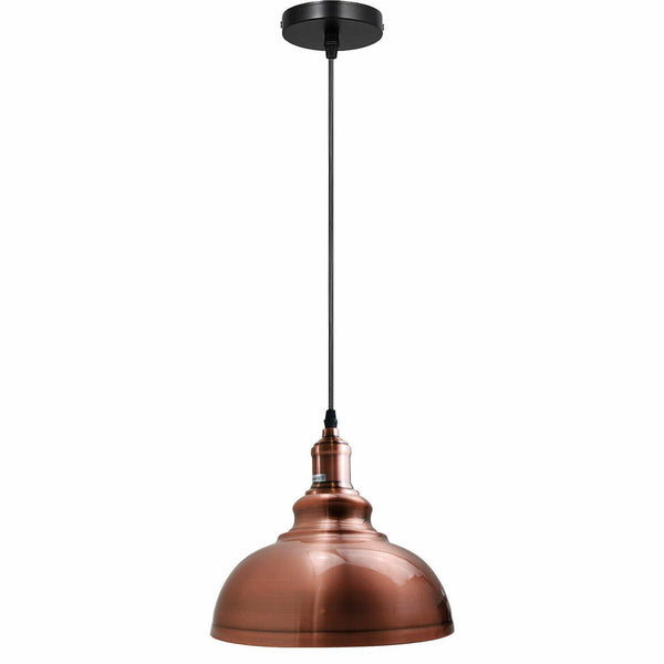 Vintage plafond hanglamp industriële metalen kap hanglamp ~ 6030  – Koper / Nee