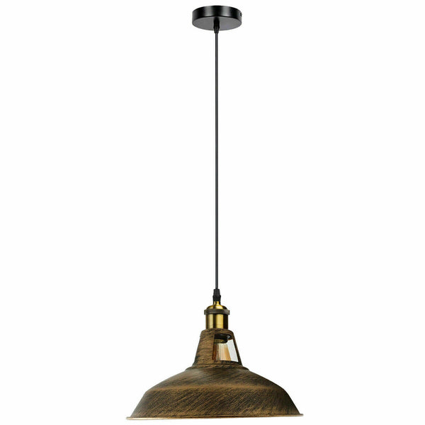 Metalen plafond hanglamp LED moderne lampenkap hanglamp ~5870 – Geborsteld koper / Nee