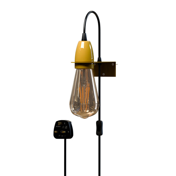 2M PVC Flexkabel Kit Plug-n Hanglamp, E27 VK~ 5696 – Geel / Nee