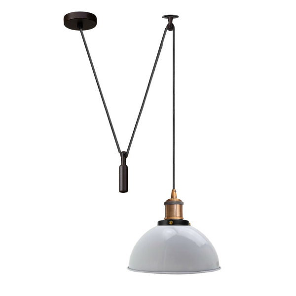 Rise and Fall Pendant Light pulley E27 ~6284 – White / Yes