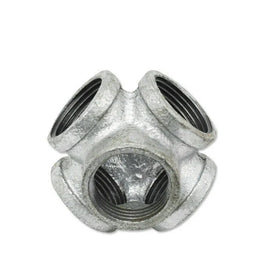 5-weg ¾ inch BSP smeedbaar gietijzer gegalvaniseerde buis verlichtingsfittingen accessoires ~4517