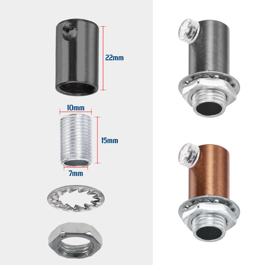 5-pack metalen koordgreep retro kabelslot voor lampenhouder, kies afwerking~2411