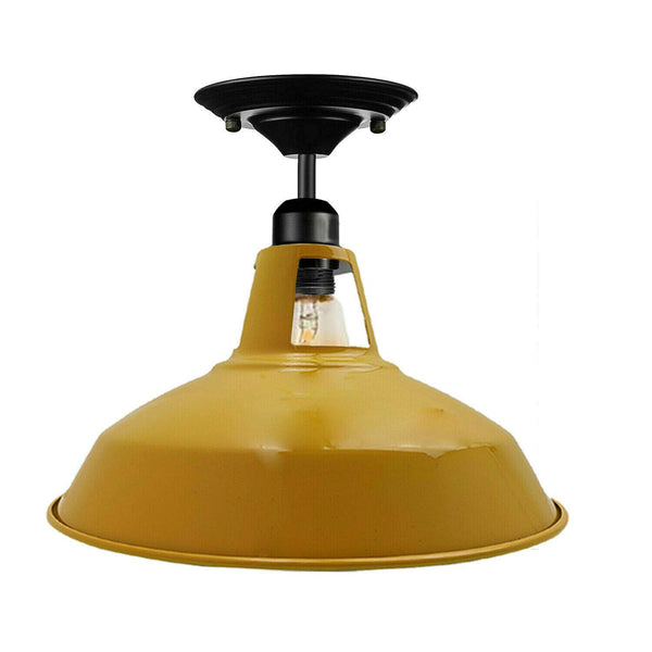 Flush Mount Metal Ceiling Light ~6823 – Yellow