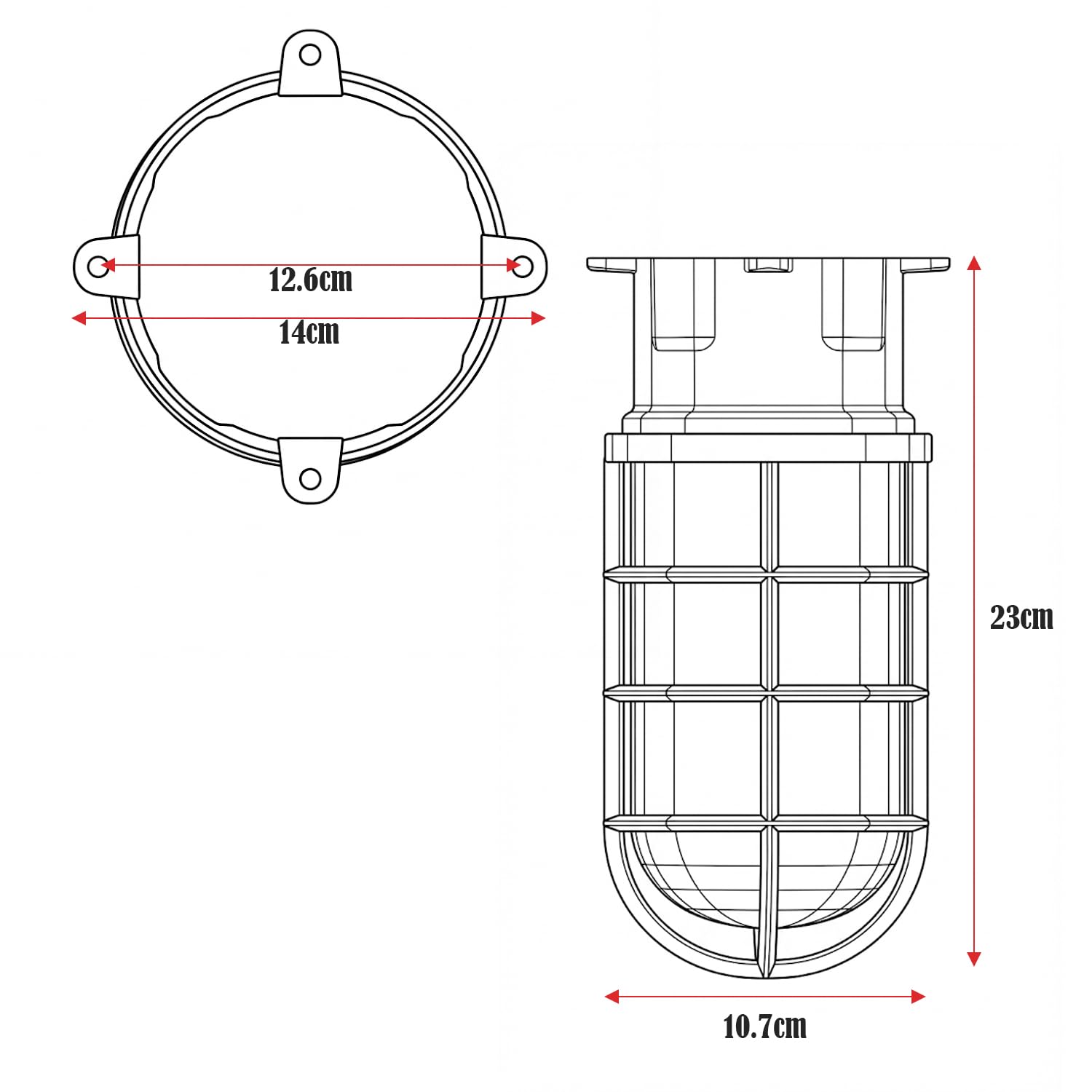 bulkhead light covered vintage