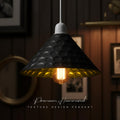 Hammered Black & Gold Cone Light Shade | Modern Easy Fit 1/2/3 Pack ~6539