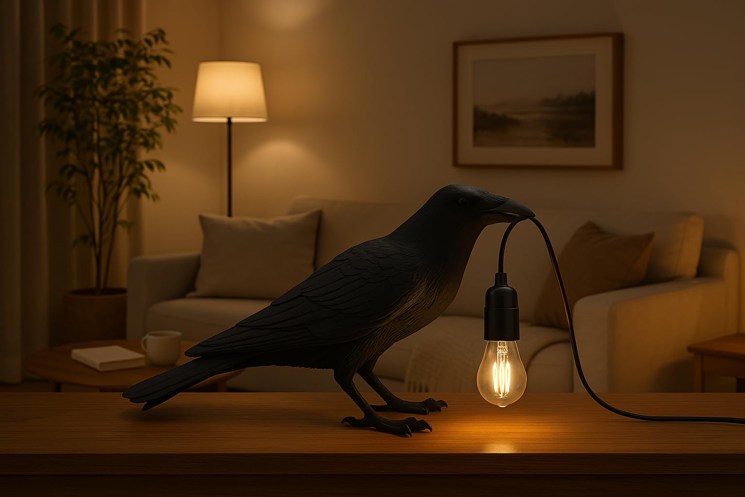 bird decor switch night dark
