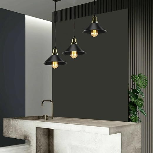  3light black ceiling pendant light for dining table