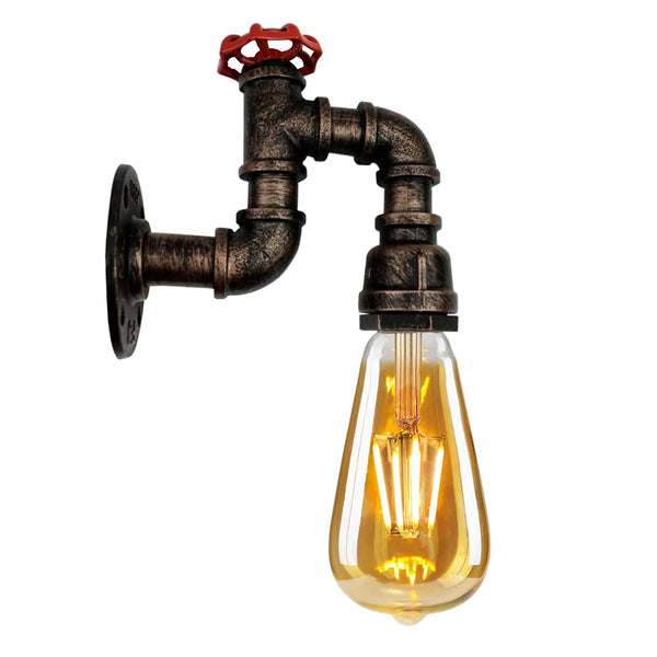 DIY-wandlamp voor waterleiding in de woonkamer~2173 – Geborsteld koper / Yes