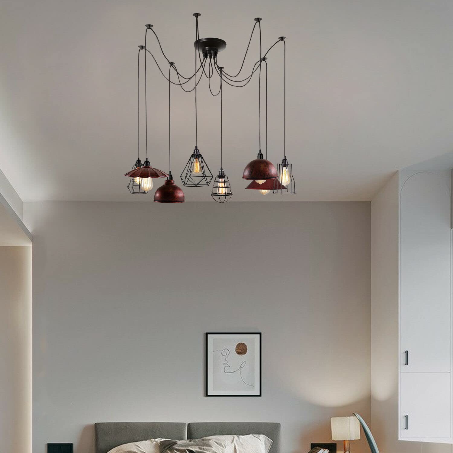 hanging sputnik spider light
