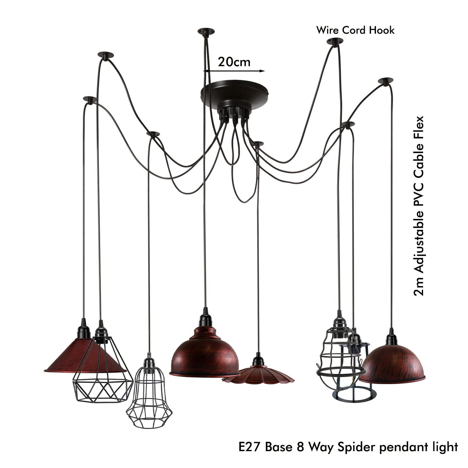 hanging sputnik spider light