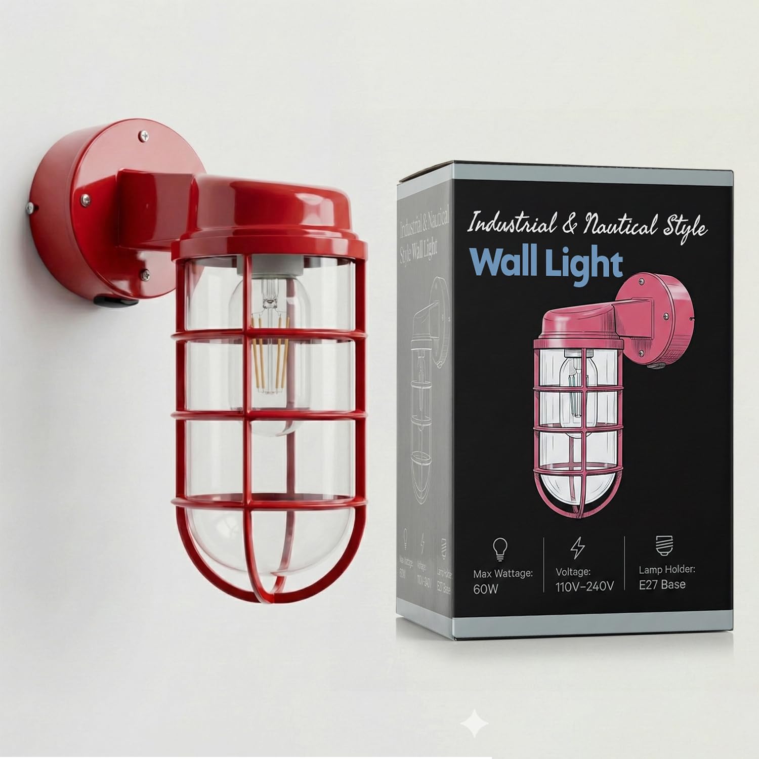 wall lamp sconce cage e27