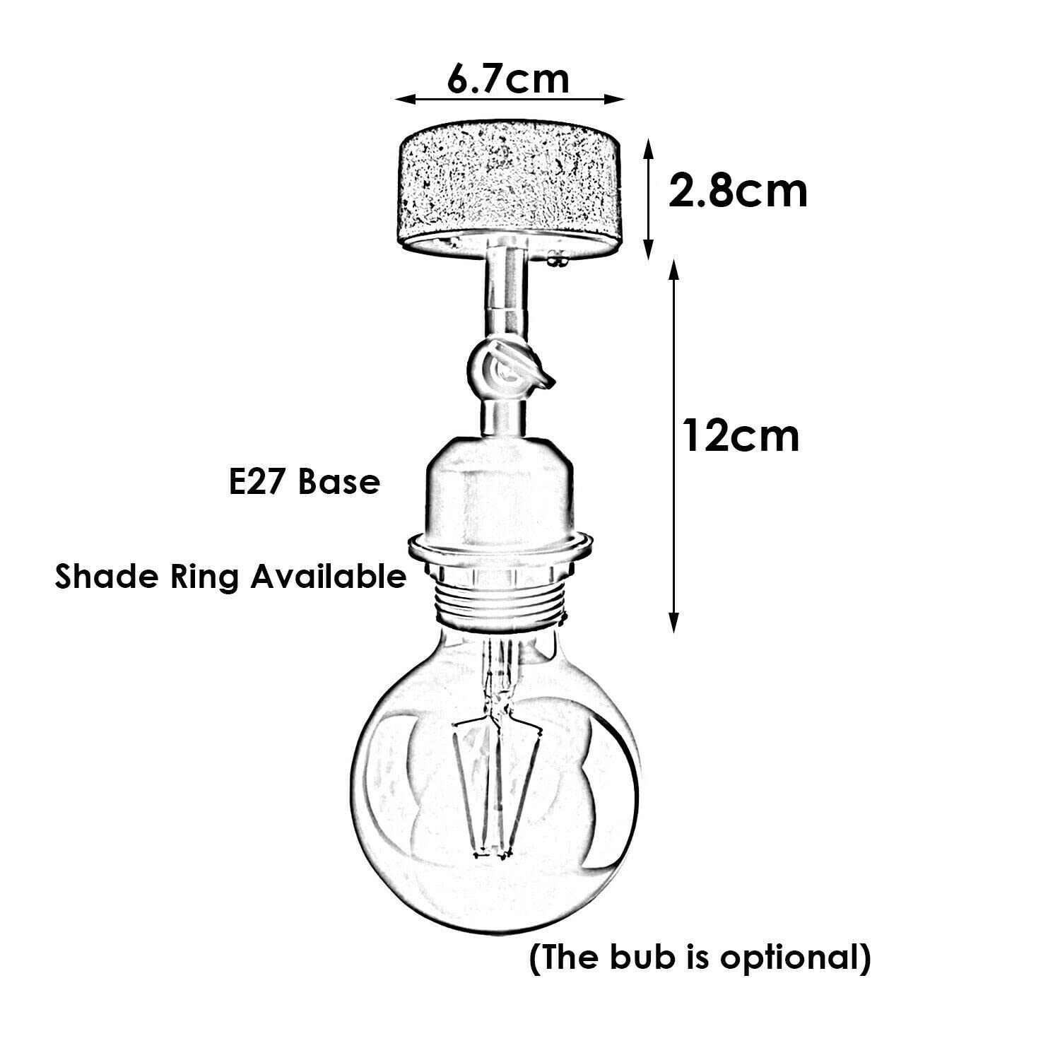 metal wall red rustic lamp