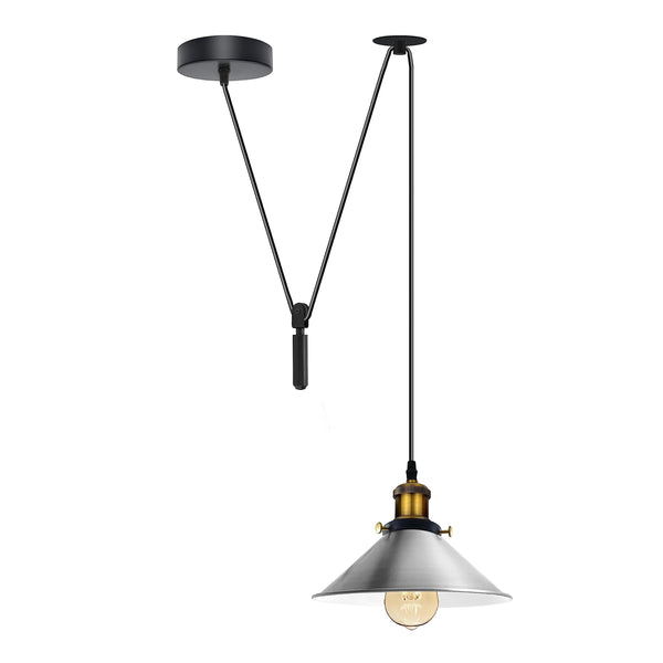 Industrial Retro LED Ceiling Light ~6310 – Satin Nickel