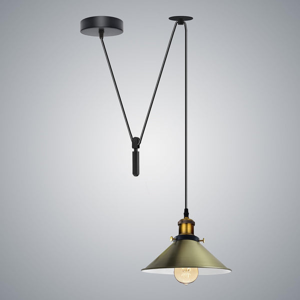 Industrial Retro LED Ceiling Light ~6310 – Green Brass