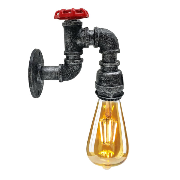 DIY-wandlamp voor waterleiding in de woonkamer~2173 – Geborsteld zilver / Yes