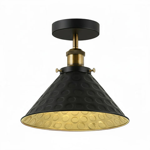 Black Semi Flush Mount Ceiling Light ~6566