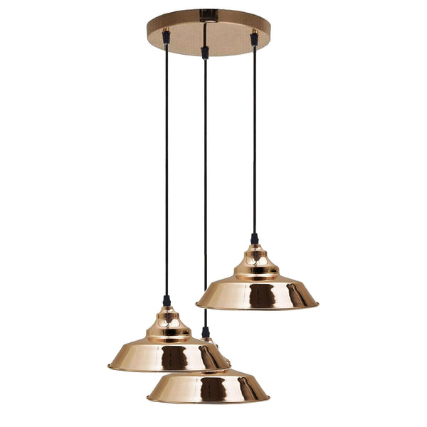 Vintage 3 Pendant Light ~6779 – French Gold - Without Bulb