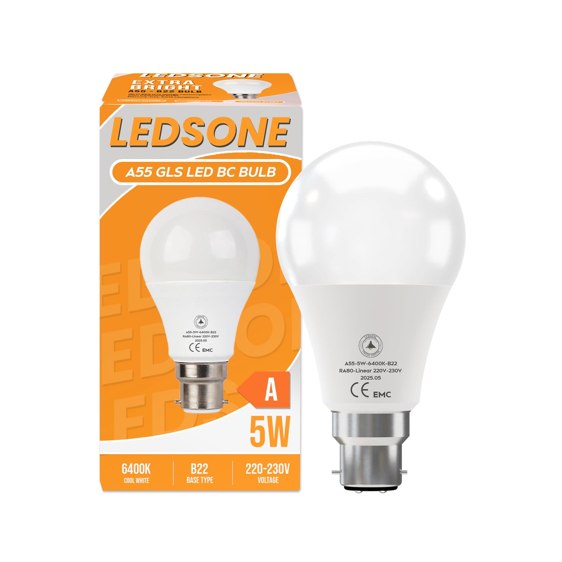 a60 bc non-dimmable 22w f