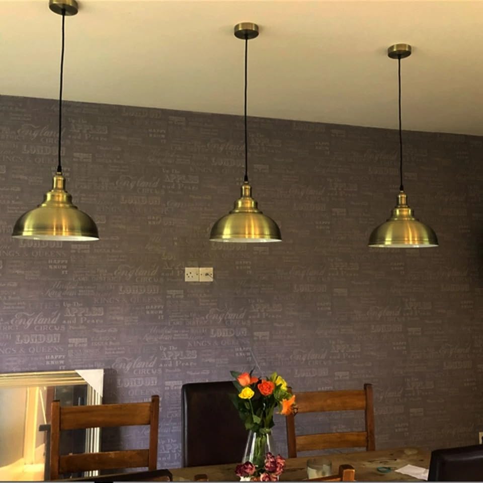 brushed brass dome shade hangi