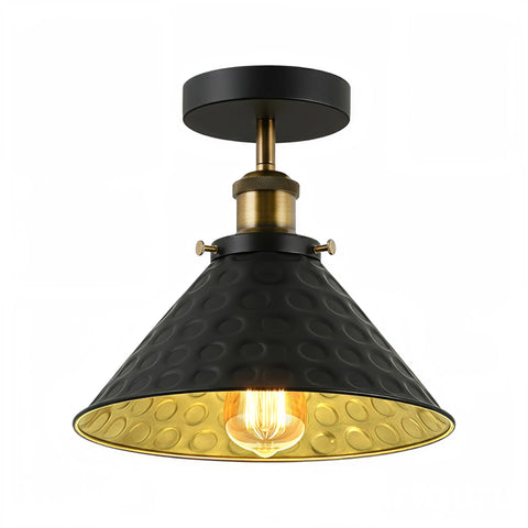 Black Semi Flush Mount Ceiling Light ~6566