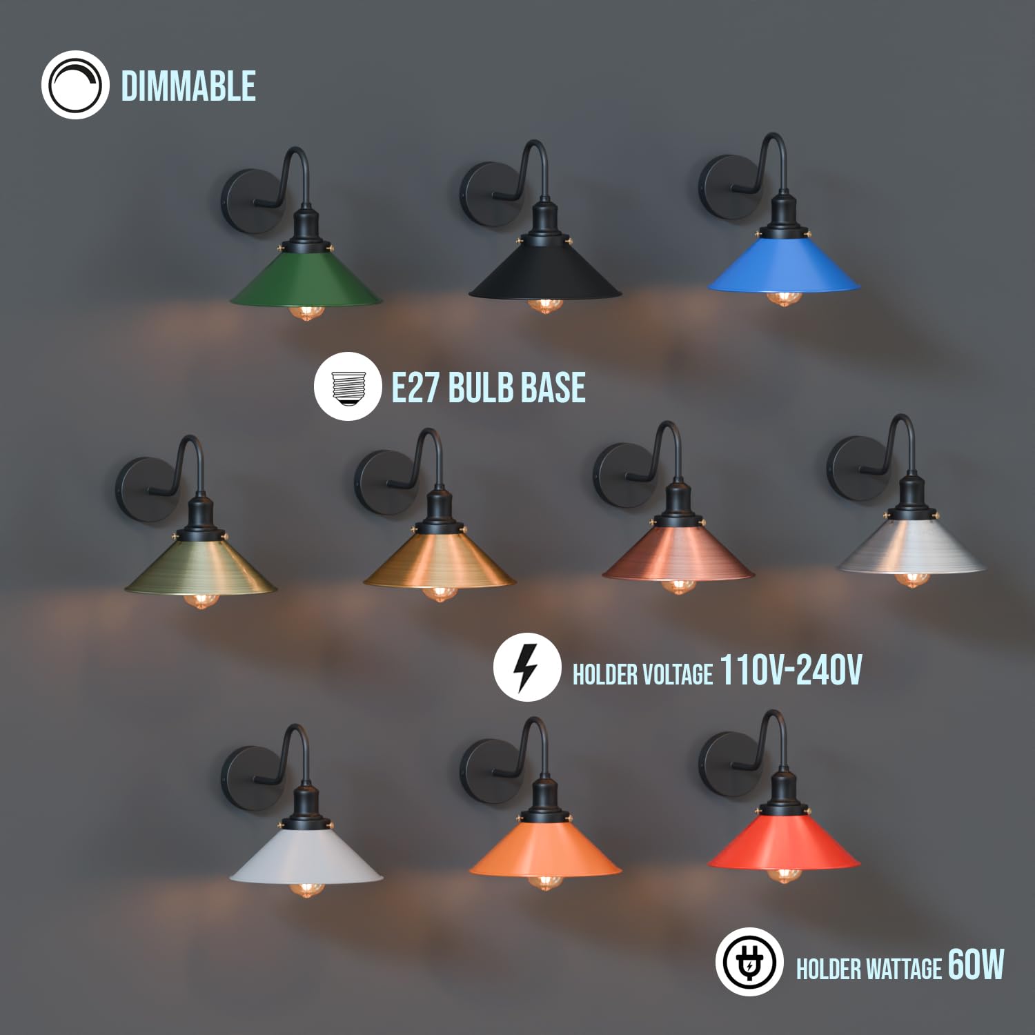 light retro fitting neck wall