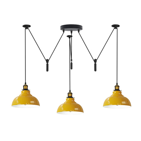 Industrial Pendant Light with Adjustable Heads ~6400
