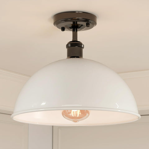 Metal Dome Low Semi Flush Ceiling Light ~6480