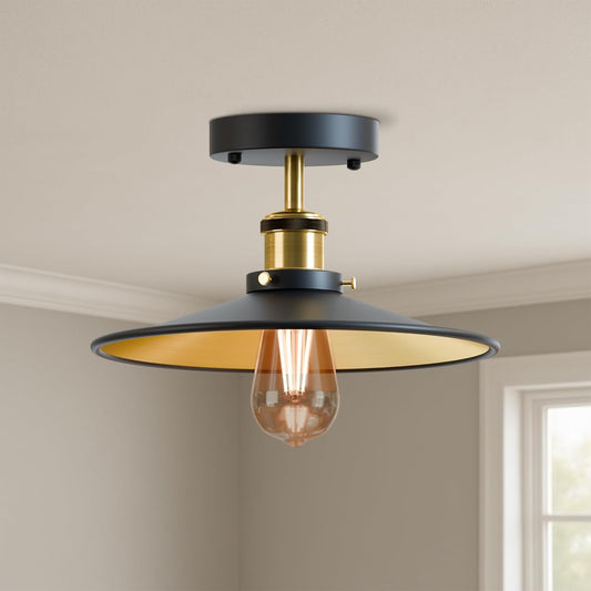 Vintage Style Semi Flush Mount Ceiling Light E27 ~6274