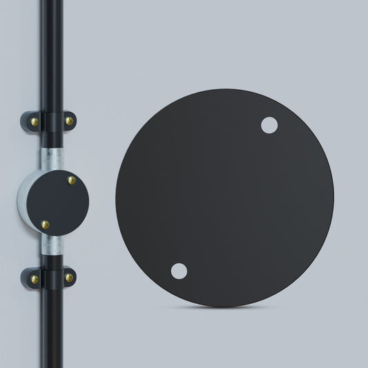 Ronde geleidingsdoosdeksel Zwarte geleidingsverlichting Metalen afdekking~5548