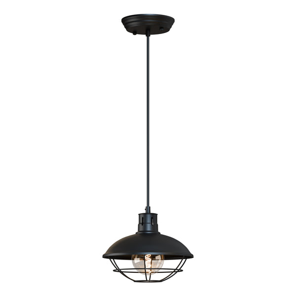 Vintage nautische industriële plafondlamp hanglamp ~ 5958  – Zwart / Ja