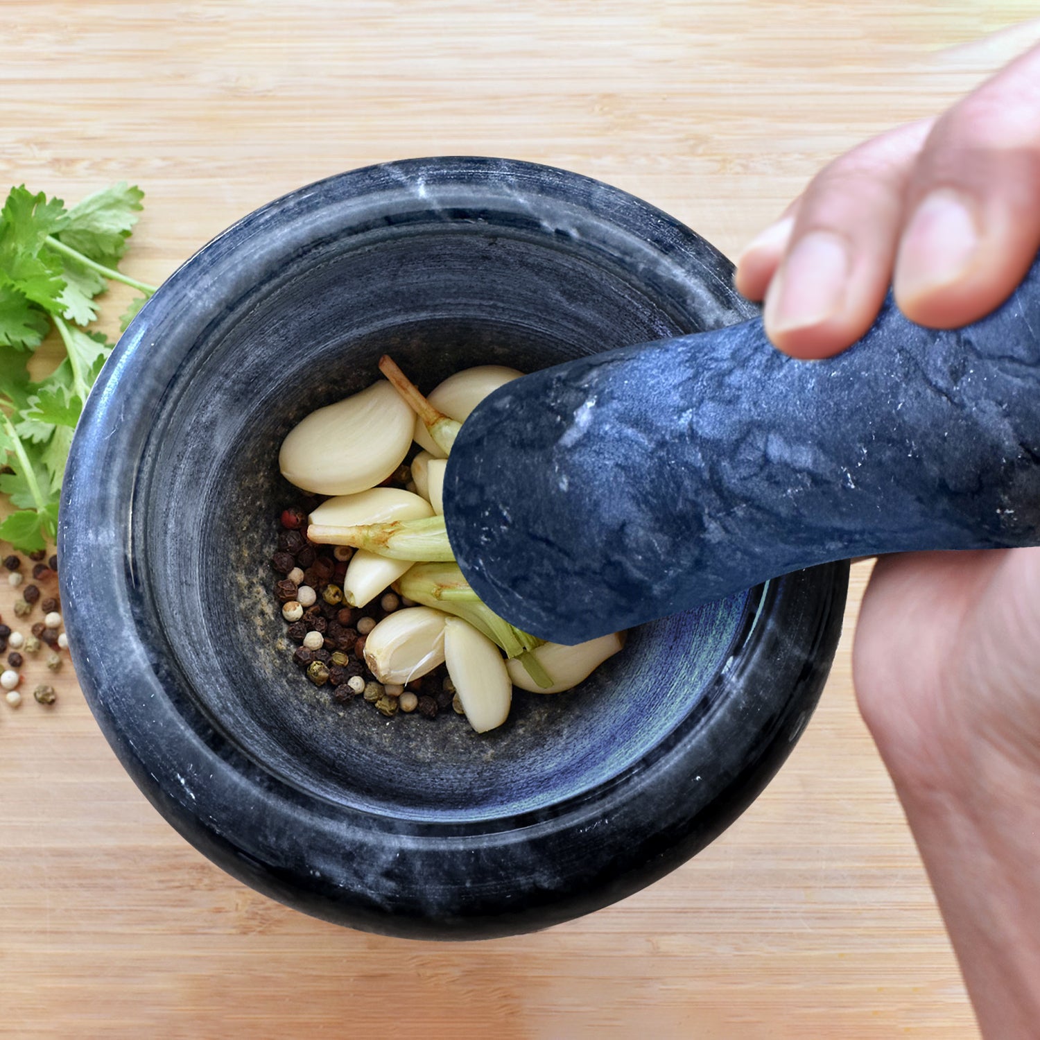 herb cutter and board