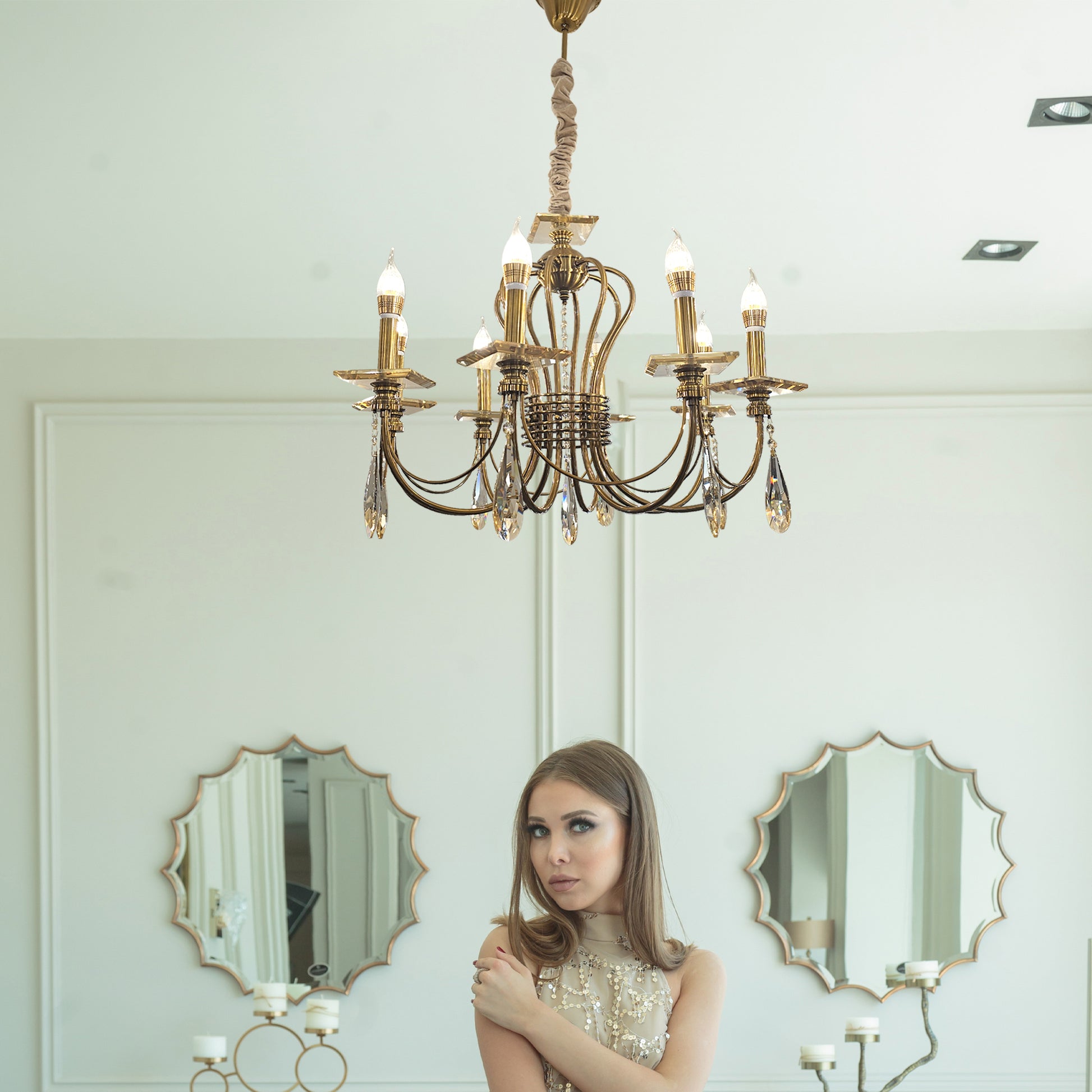 Bronze Metal Chandelier