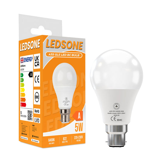 5W B22 Bayonet Bulb Globe Cool White LED light Bulb~6261