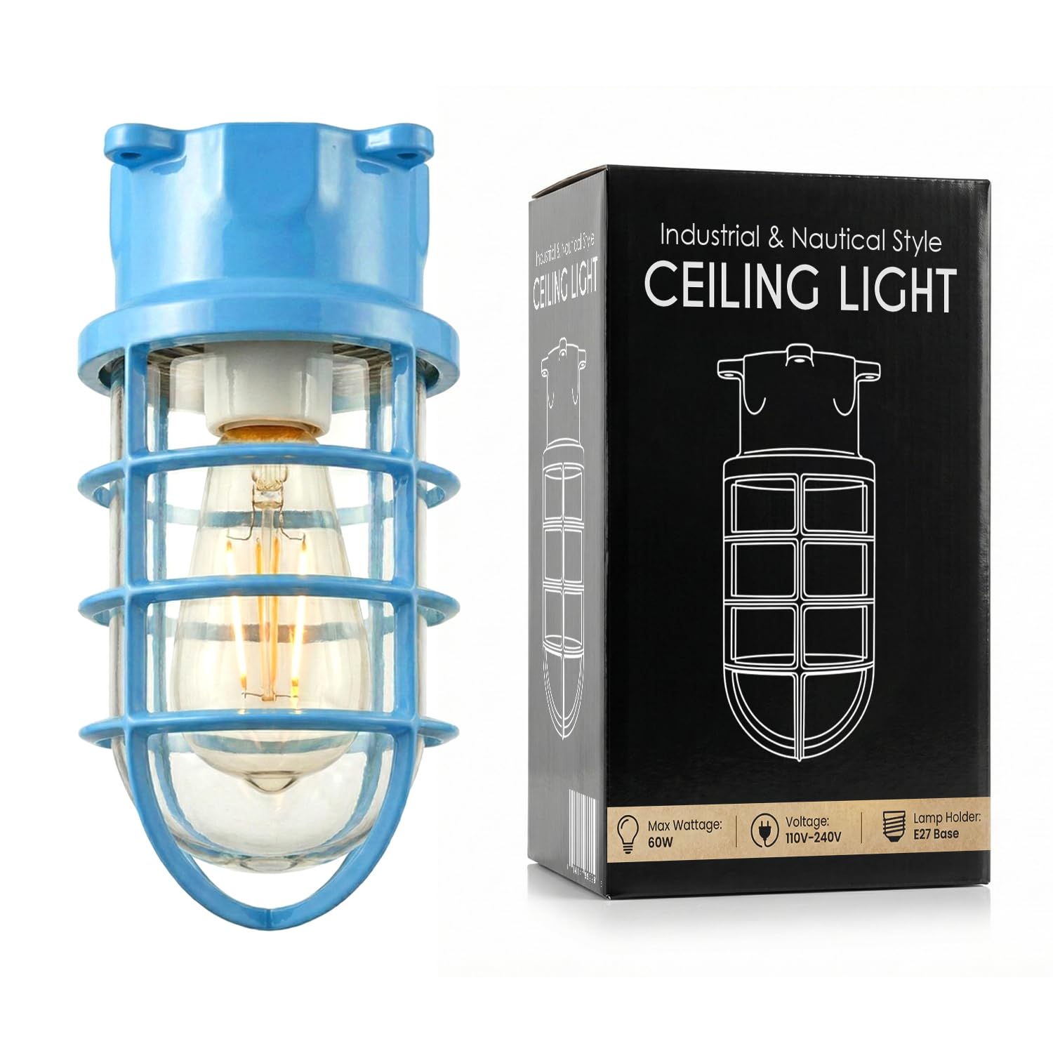 Industrial Nautical Bulkhead Ceiling Light - Vintage Metal – UK Ltd Industrial Nautical Bulkhead Ceiling Light - Vintage Metal – UK Ltd