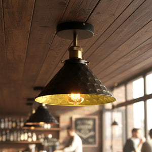 Black Semi Flush Mount Ceiling Light ~6566