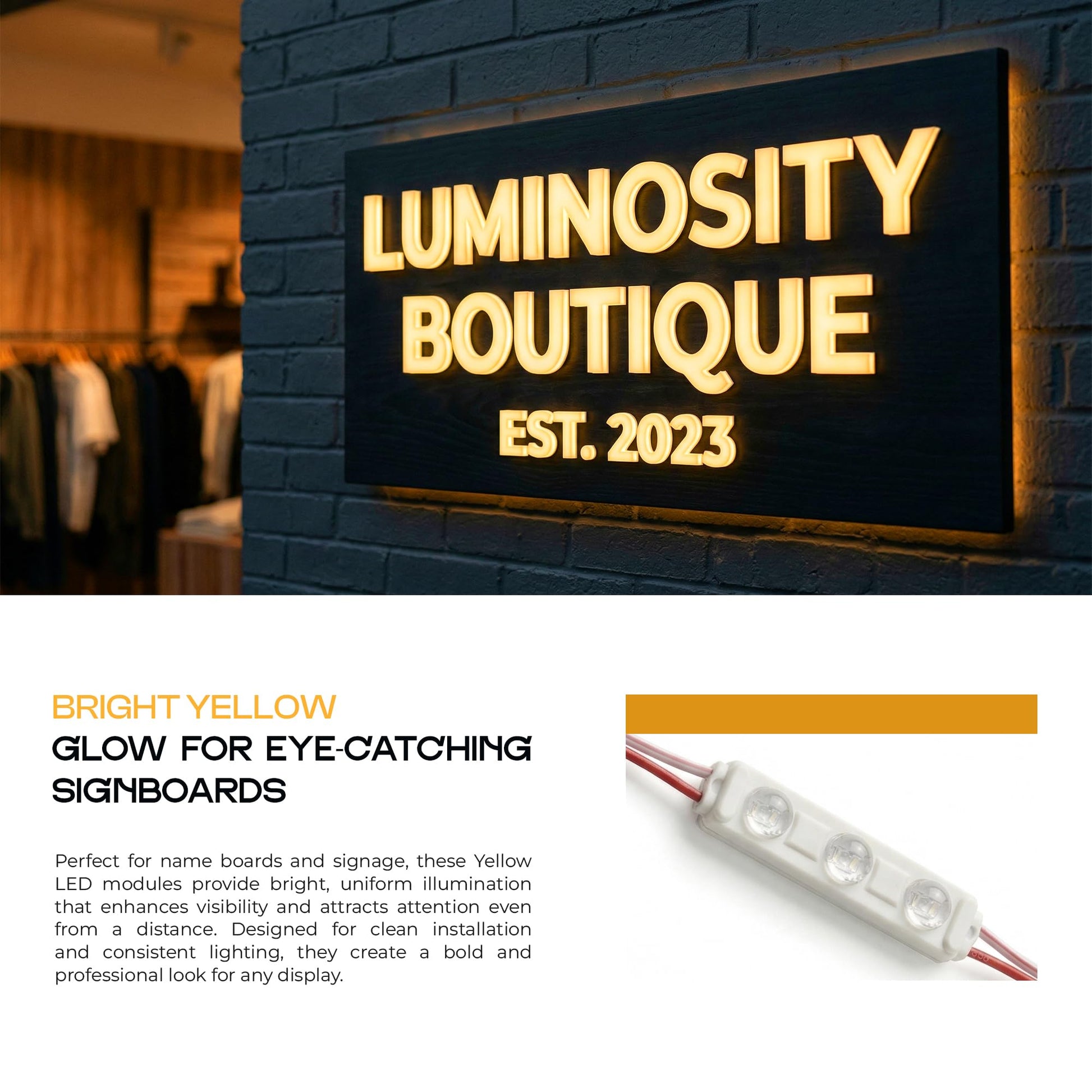 shop sign display module diy