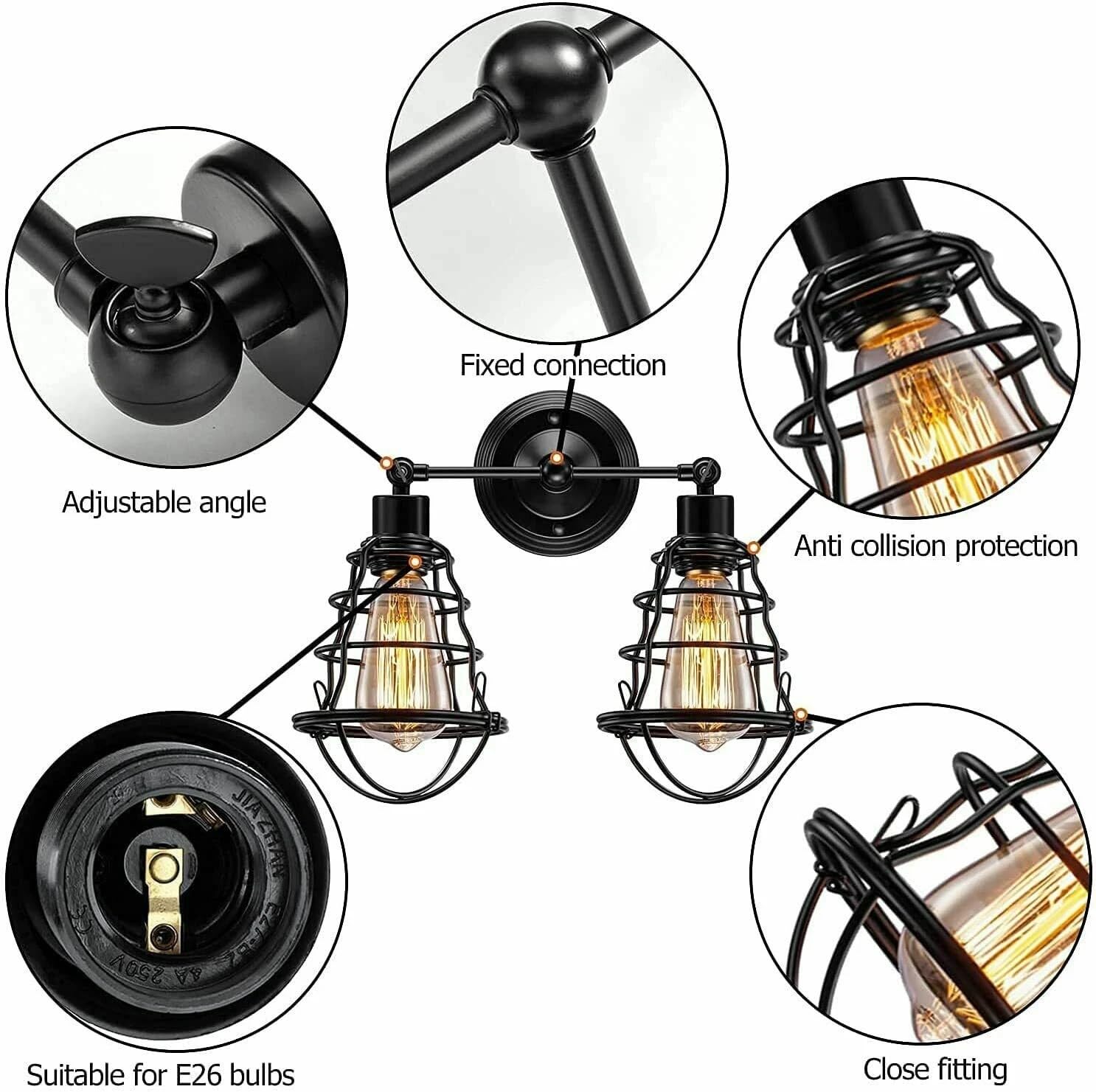lampshade vintage wall plug