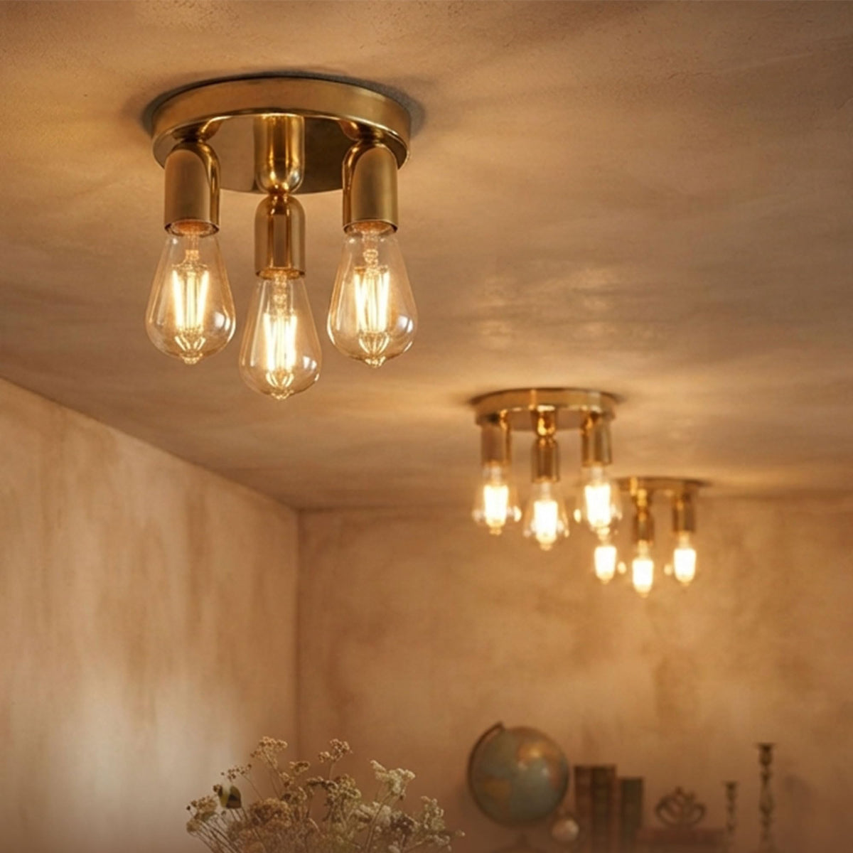 low ceiling 3 way flush light