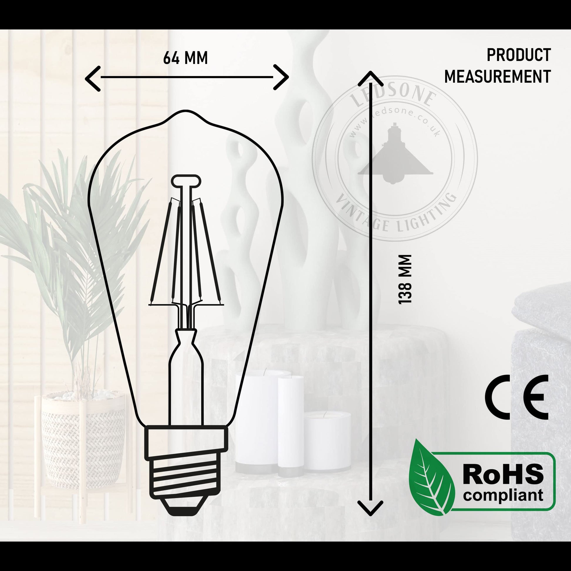 led light teardrop 8w decorati