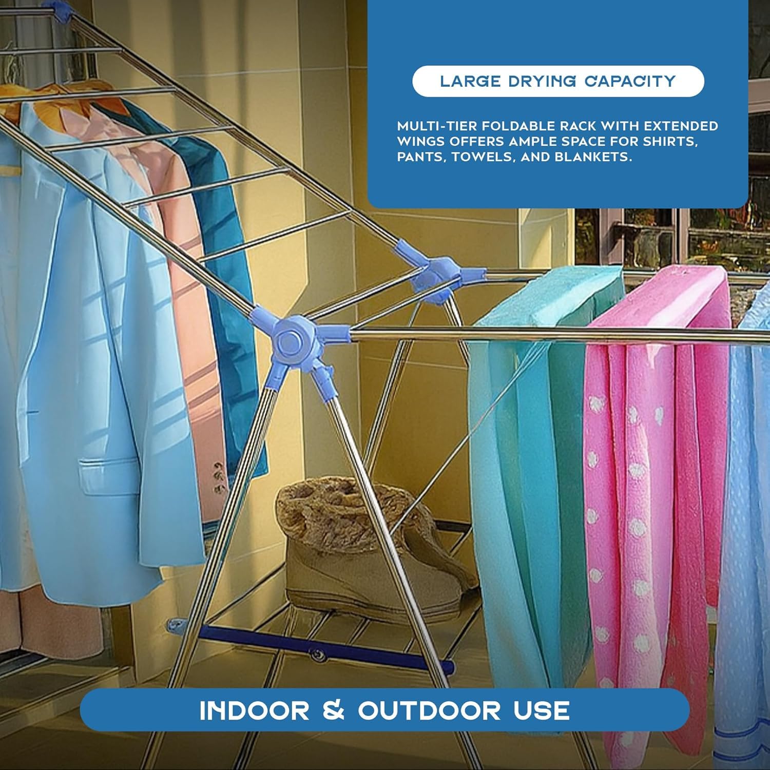 clothes 2 airer tier durable