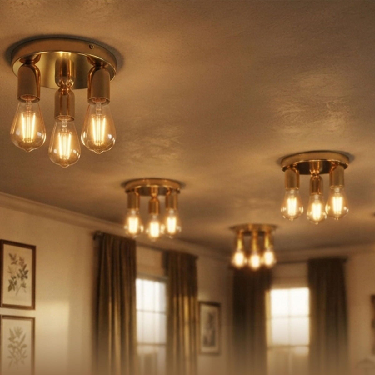 bedroom vintage flush ceiling